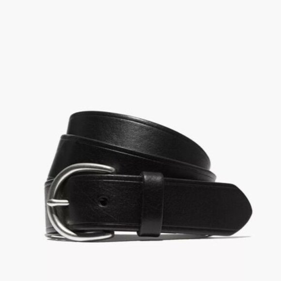 Madewell Perfect Leather Belt Black Classic Minimalist XS